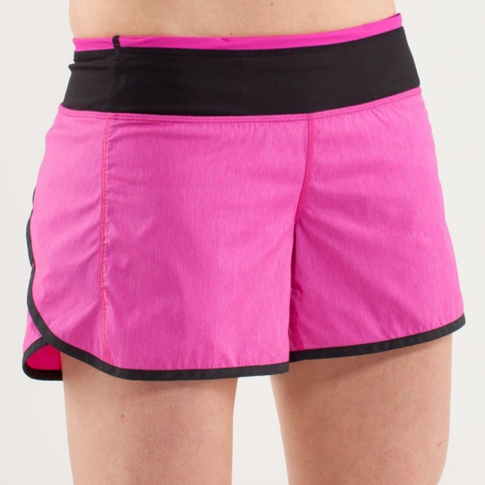 Lululemon Turbo Run Short 6 Paris Pink VGUC Speed